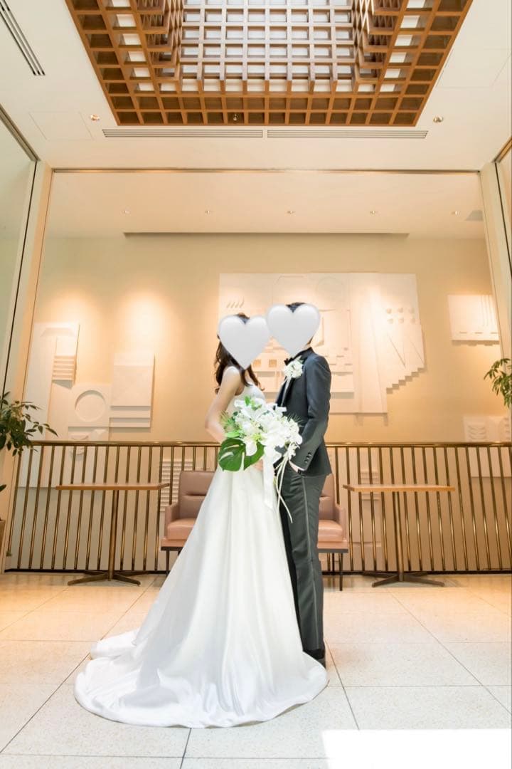 ホワイトAライン　ウェディングドレス