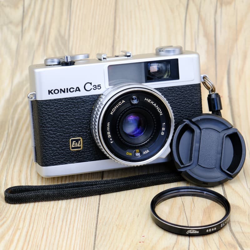 【整備品】KONICA C35 E&L コニカ 美品　フィルター付