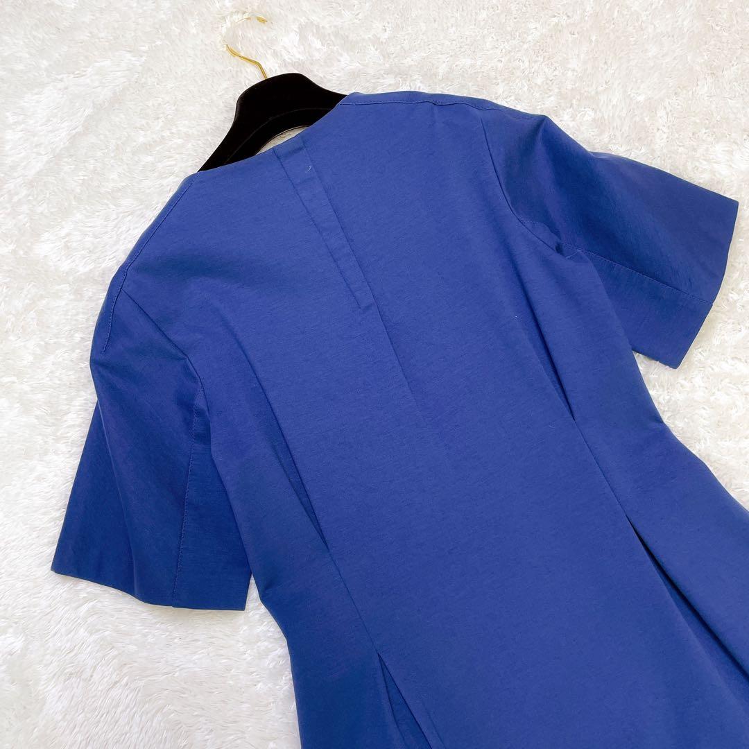 希少 ジルサンダー レーヨン 変形 Aライン デザイン 半袖 ワンピース