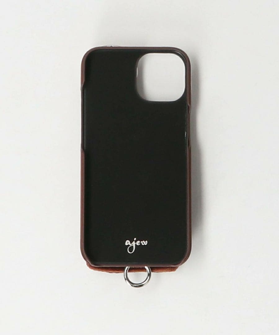 ajew ブラウン スエード iPhoneケース14/16e共通対応ケース