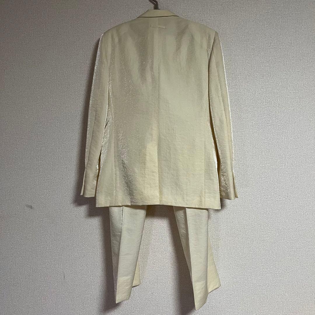 ジャンポールゴルチエ オム オブジェ【極美品】光沢スーツ セットアップ 白系