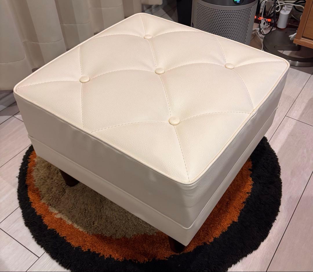 正規品 カリモク60 オットマン スツール アイボリー