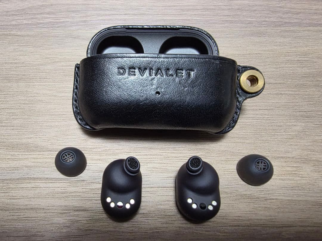 Devialet Gemini II ワイヤレスイヤフォン レザーケース付き