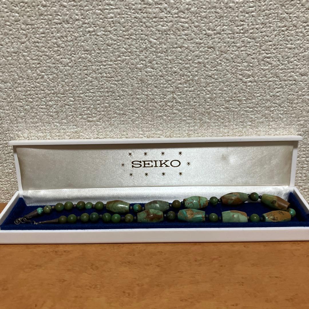 SEIKO セイコージュエリー 天然石 ターコイズ ネックレス ヴィンテージ