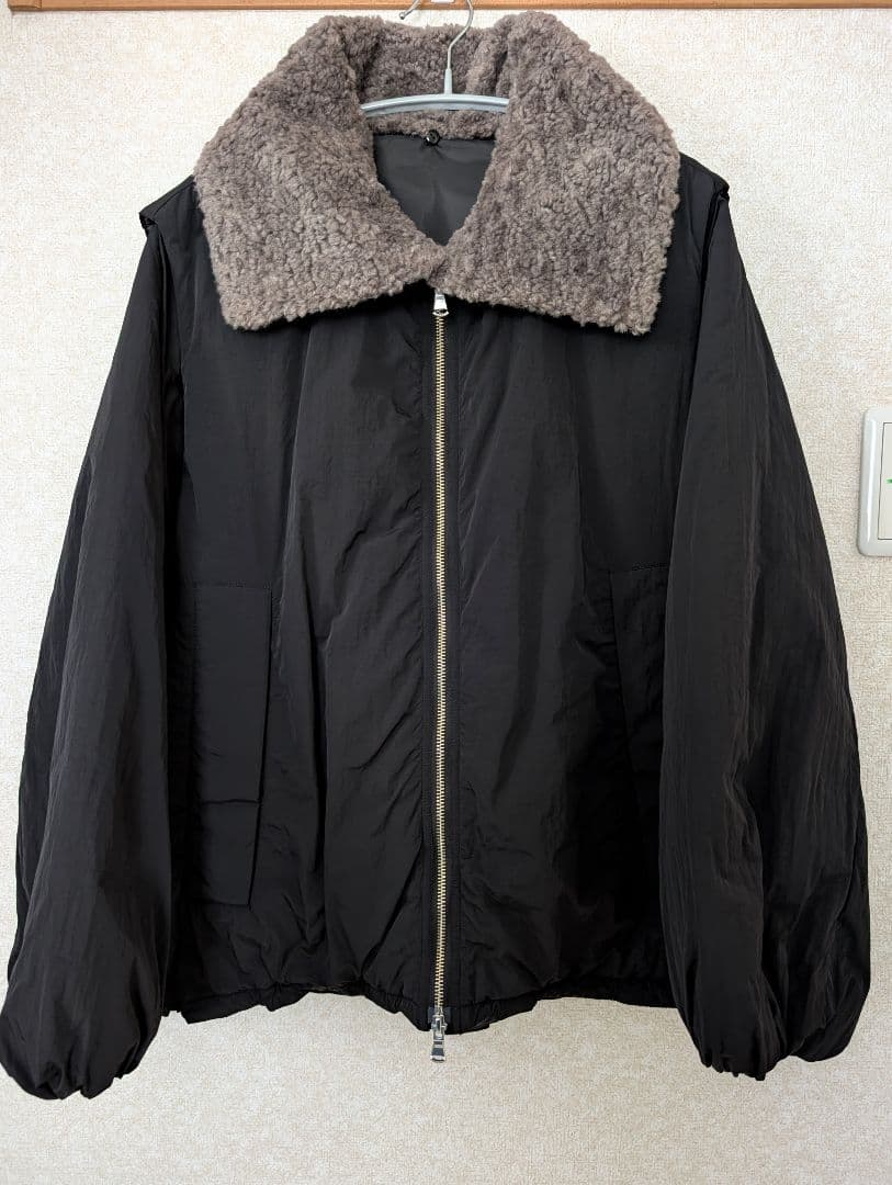 【ADAMETROPE'FEMME】 マルチWAYミドル丈ボアコンビブルゾン