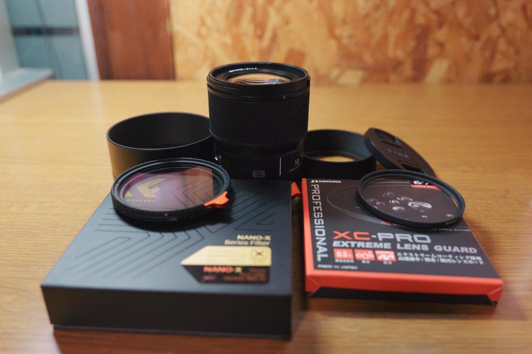 LUMIX S 18mm F1.8 S-S18、プロテクター、NDフィルター他
