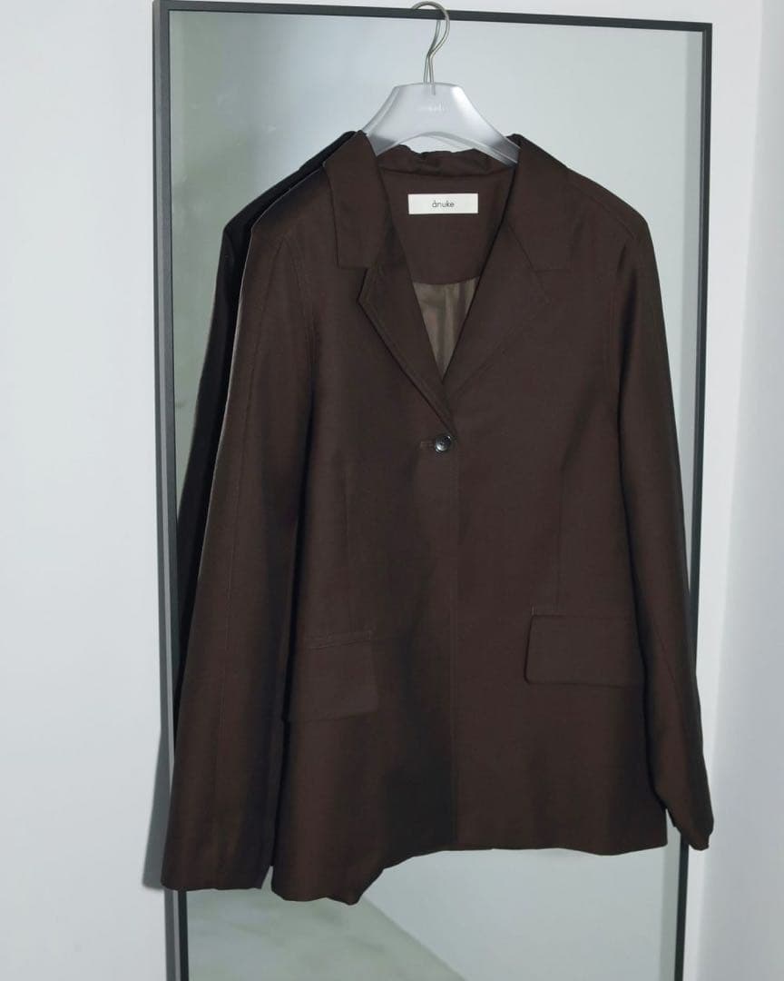 anuke twill jacket ブラウン 38