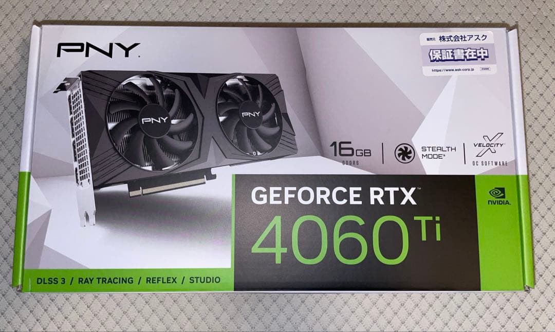 新品未開封 グラフィックカード　RTX 4060 Ti 16GB PNY