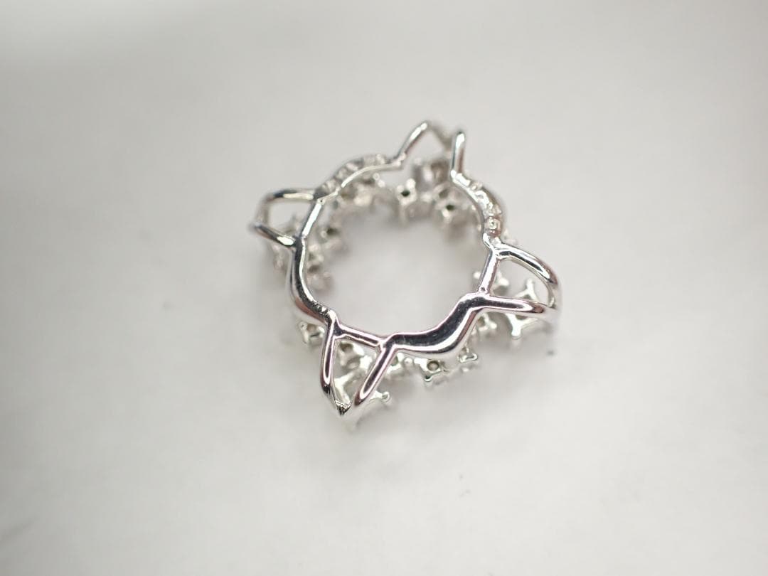 7/美品 タサキ 田崎真珠 K18WG ダイヤ計0.35ct ペンダントトップ