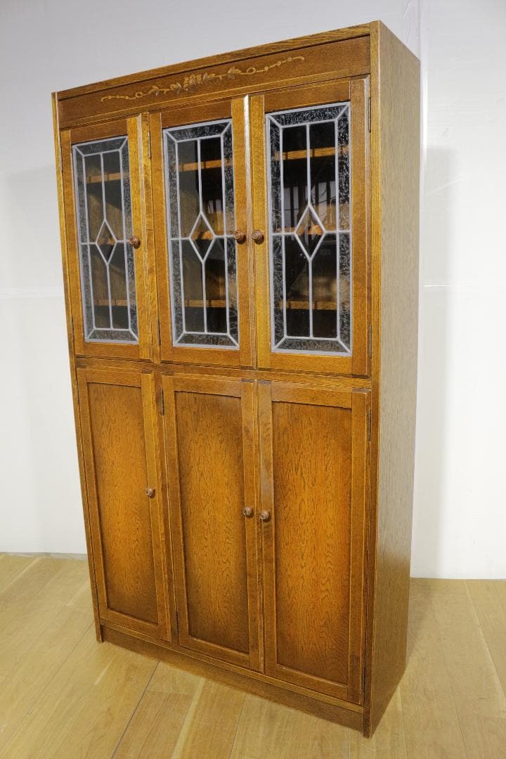 に*ん様 三越ブルージュ★キャビネット★ステンドグラス★木製家具★