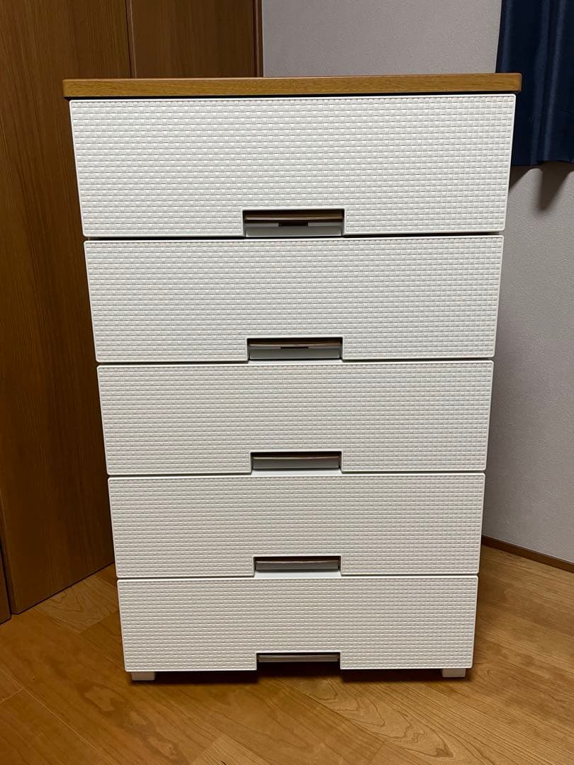 フィッツ★超美品!! メッシュ 5段 ホワイト FM6505 プラス チェスト