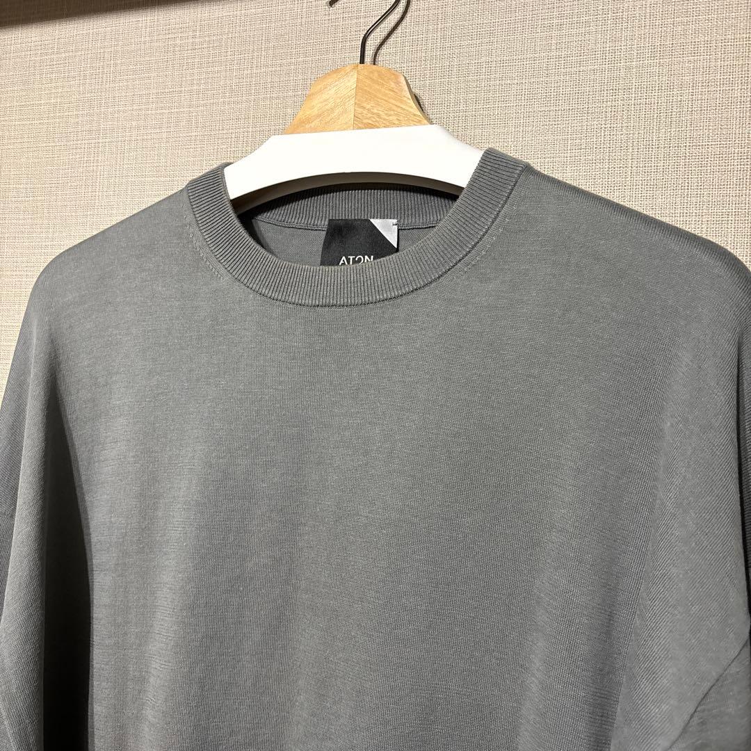 ATON ニット 6 SUVIN COTTON OVERSIZE SWEATER