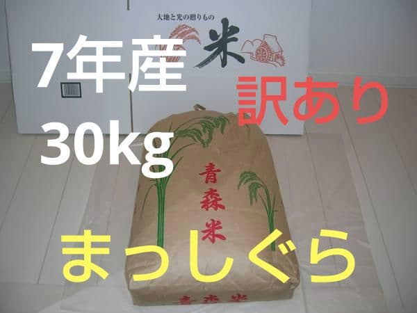☆訳あり　 令和7年　 　青森県産 　まっしぐら　 玄米〈30kg〉