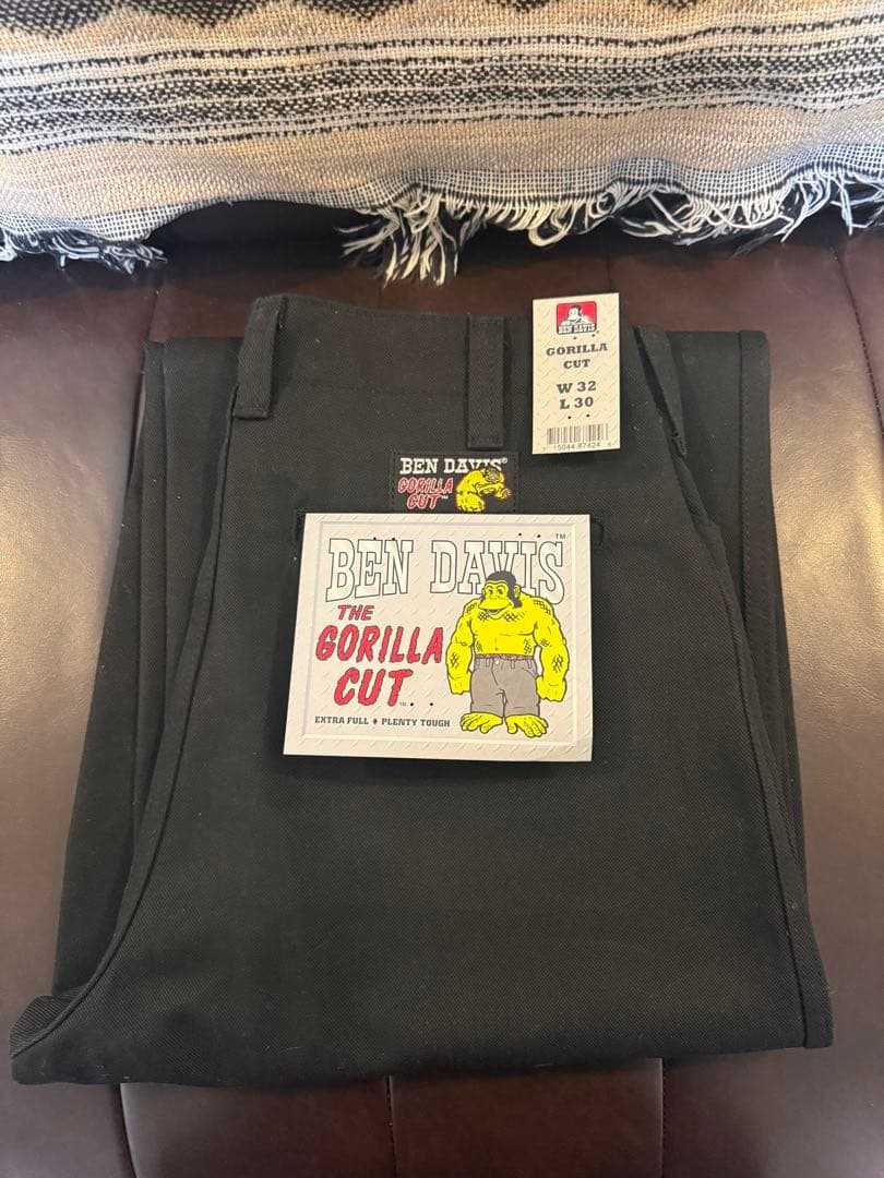 BEN DAVIS GORILLA CUT ワークパンツ ブラック W32L30