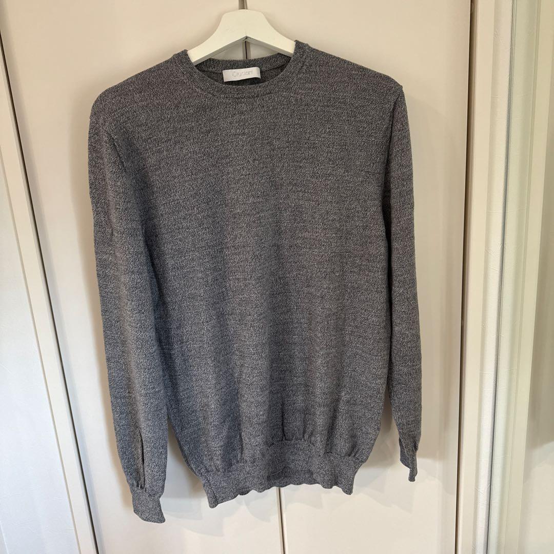【美品】Cruciani グレー ウール ニット 50 タグ付き クルチアーニ