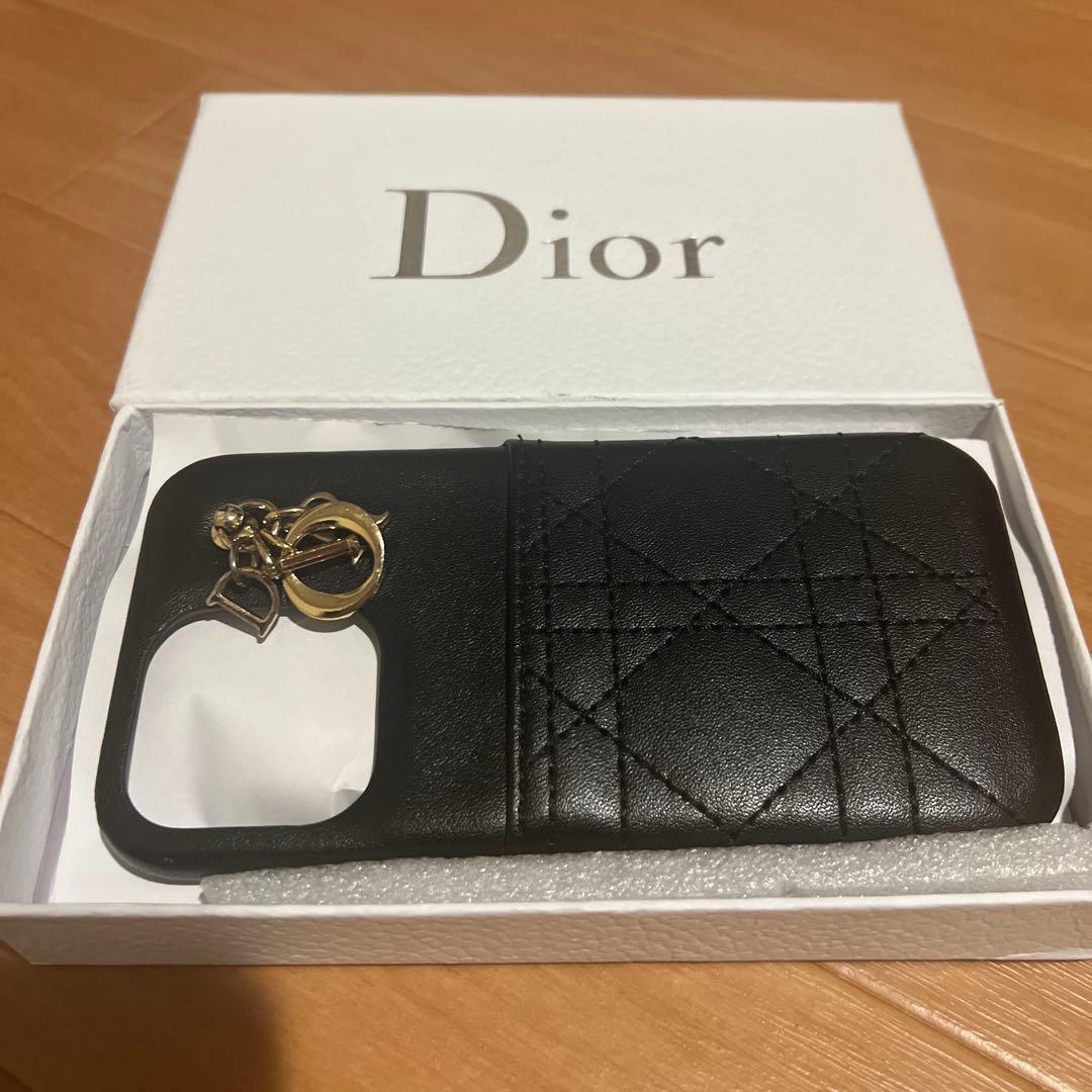 Dior ブラックレザー ソフトケース 13Promax