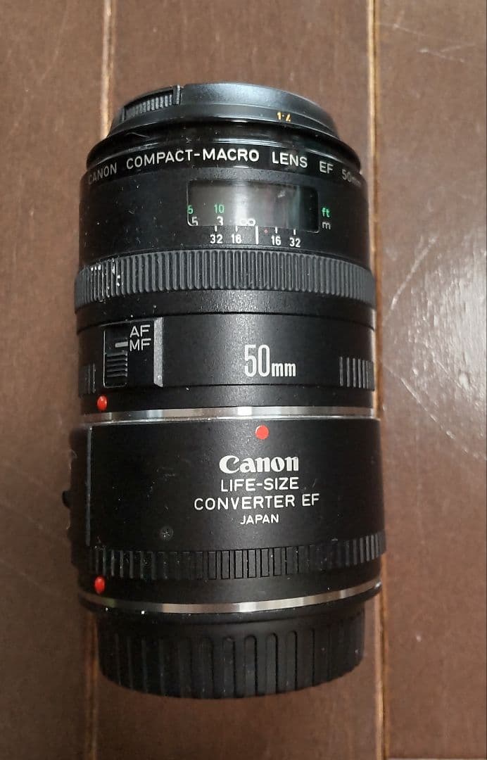 Canon EF 50mm コンパクト マクロ と ライフサイズコンバーター