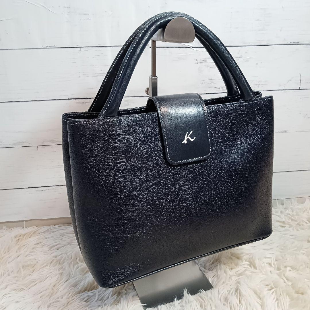 Kitamura キタムラ ハンドバッグ ネイビー　小型