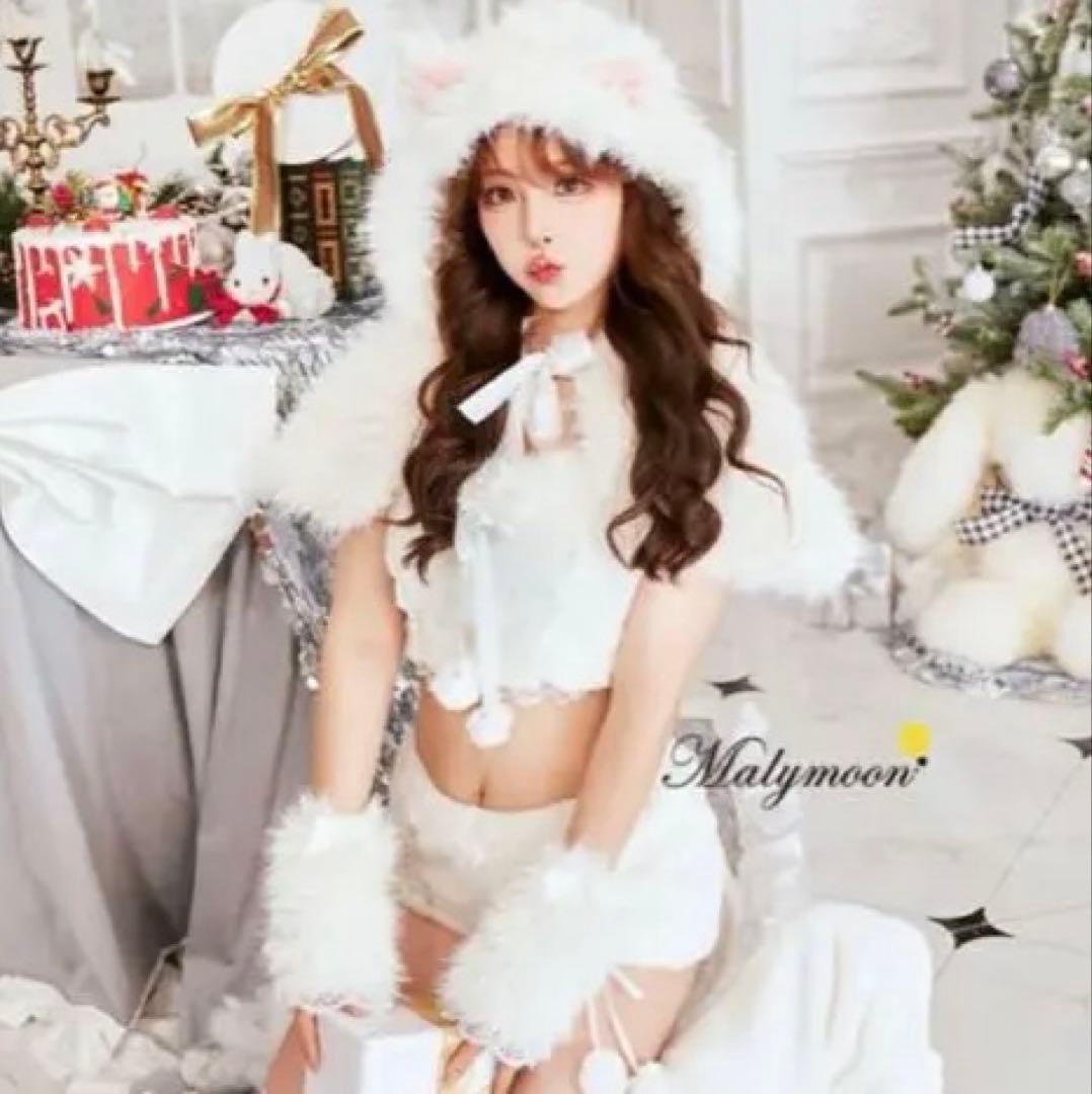 ♡ Malymoon ふわふわメレンゲリボンキャットサンタ コスプレ 猫 ♡