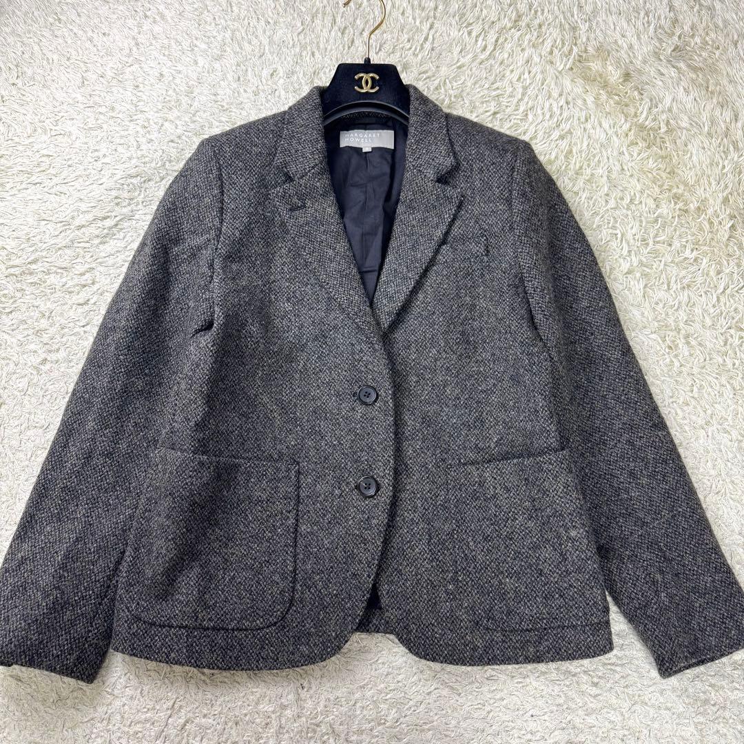 美品★マーガレットハウエル×ハリスツイード テーラードジャケット 3 L相当