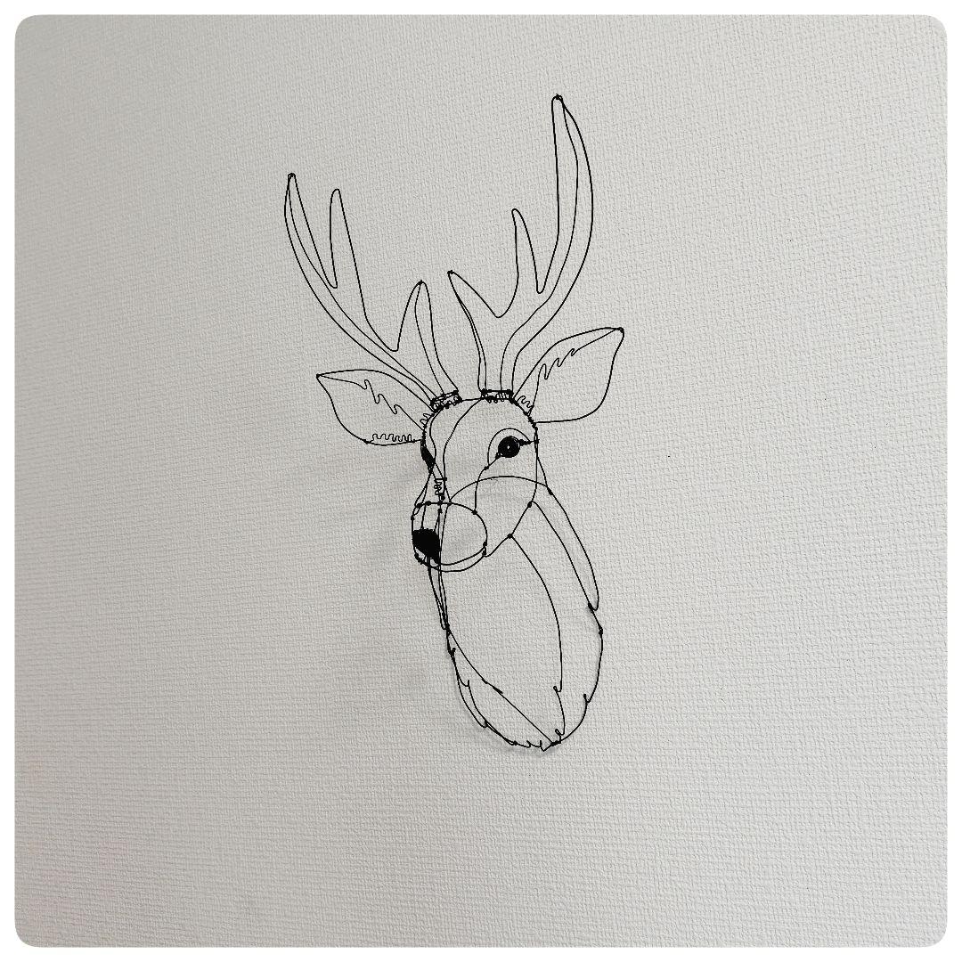 ワイヤーアート　ワイヤークラフト　鹿さん