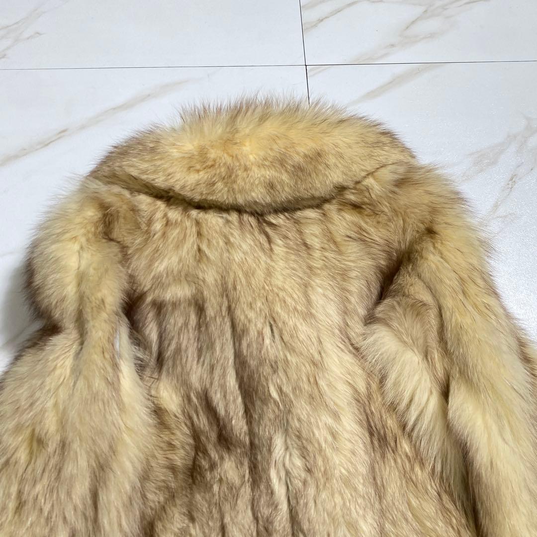 希少♡ヴィンテージ 高級毛皮 ゴールデンフォックスファーコート ショールカラー