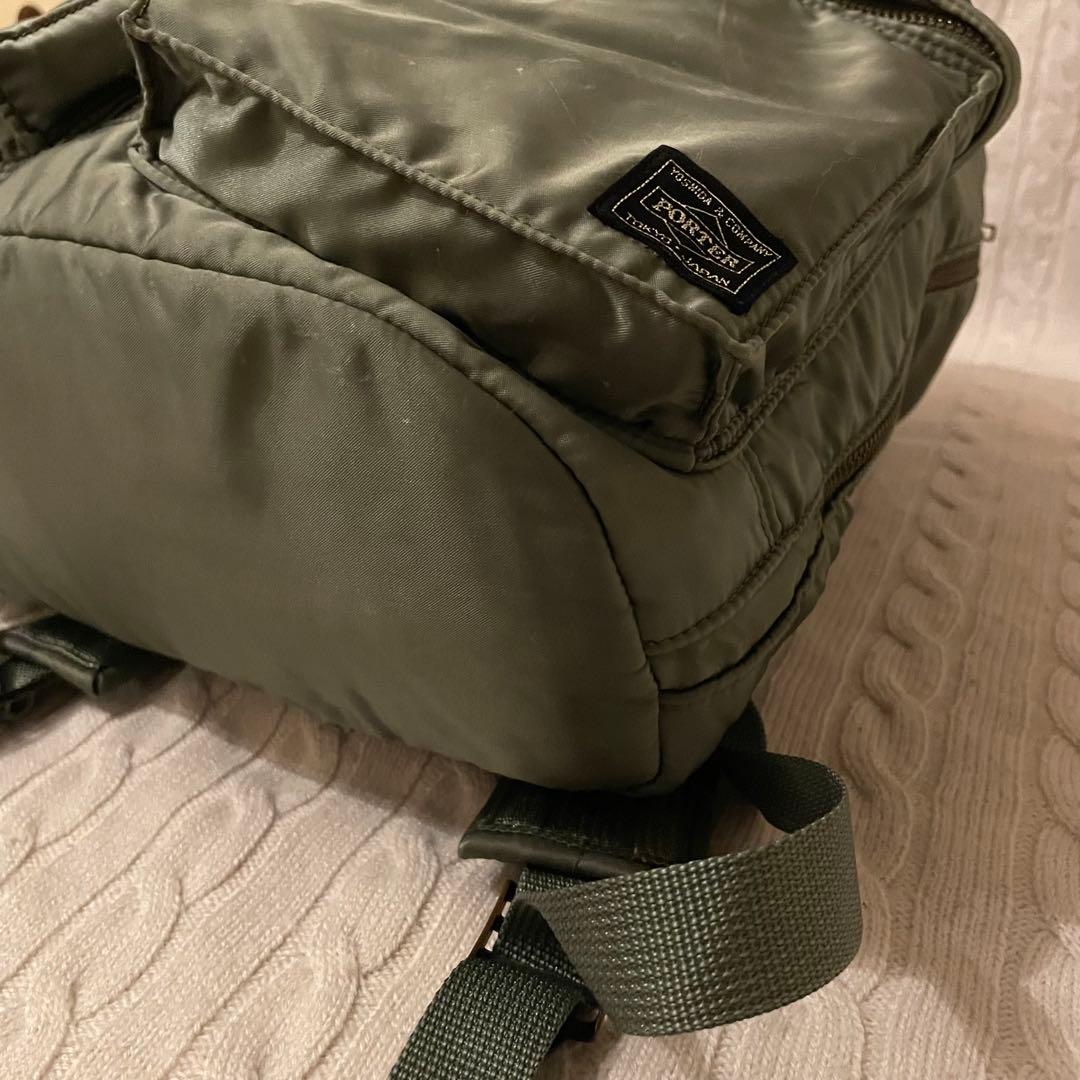 【極美品✨】ポーター タンカー 巾着 リュック バッグパック セージグリーン