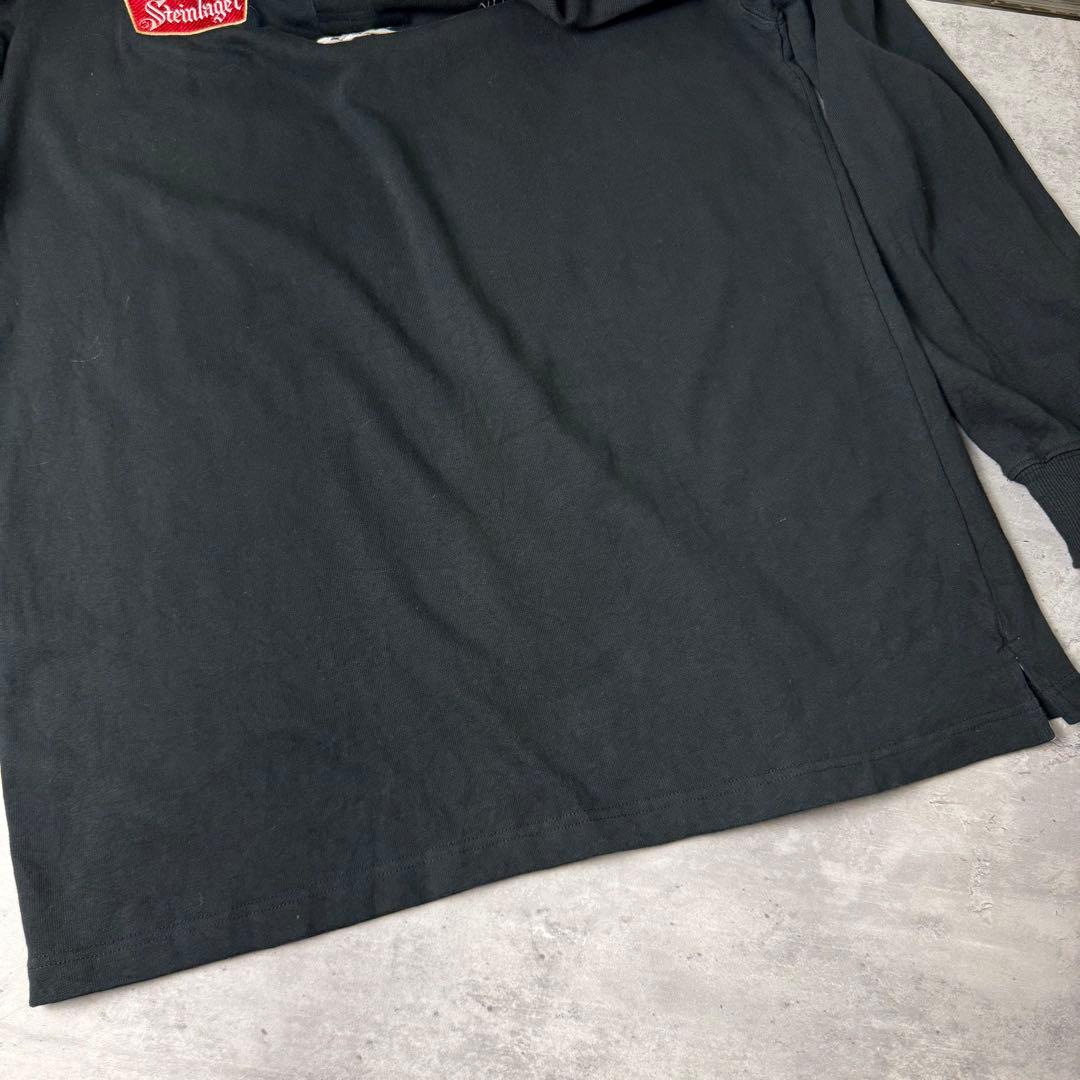 CANTERBURY 刺繍ロゴ ALL BLACKS ラガーシャツ XL 黒