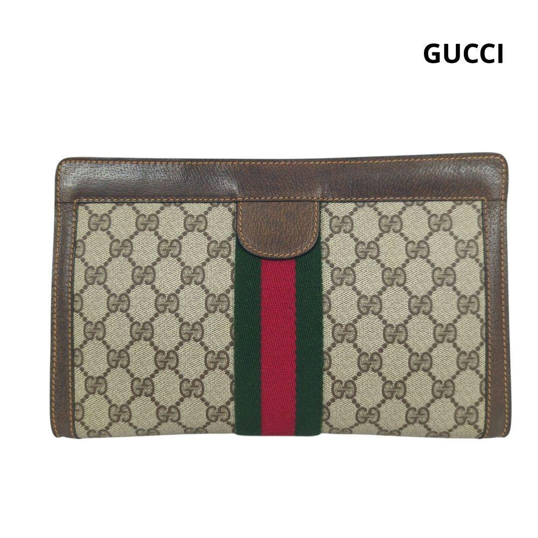 【美品】GUCCI グッチ GG柄 シェリー クラッチバッグ ポーチ