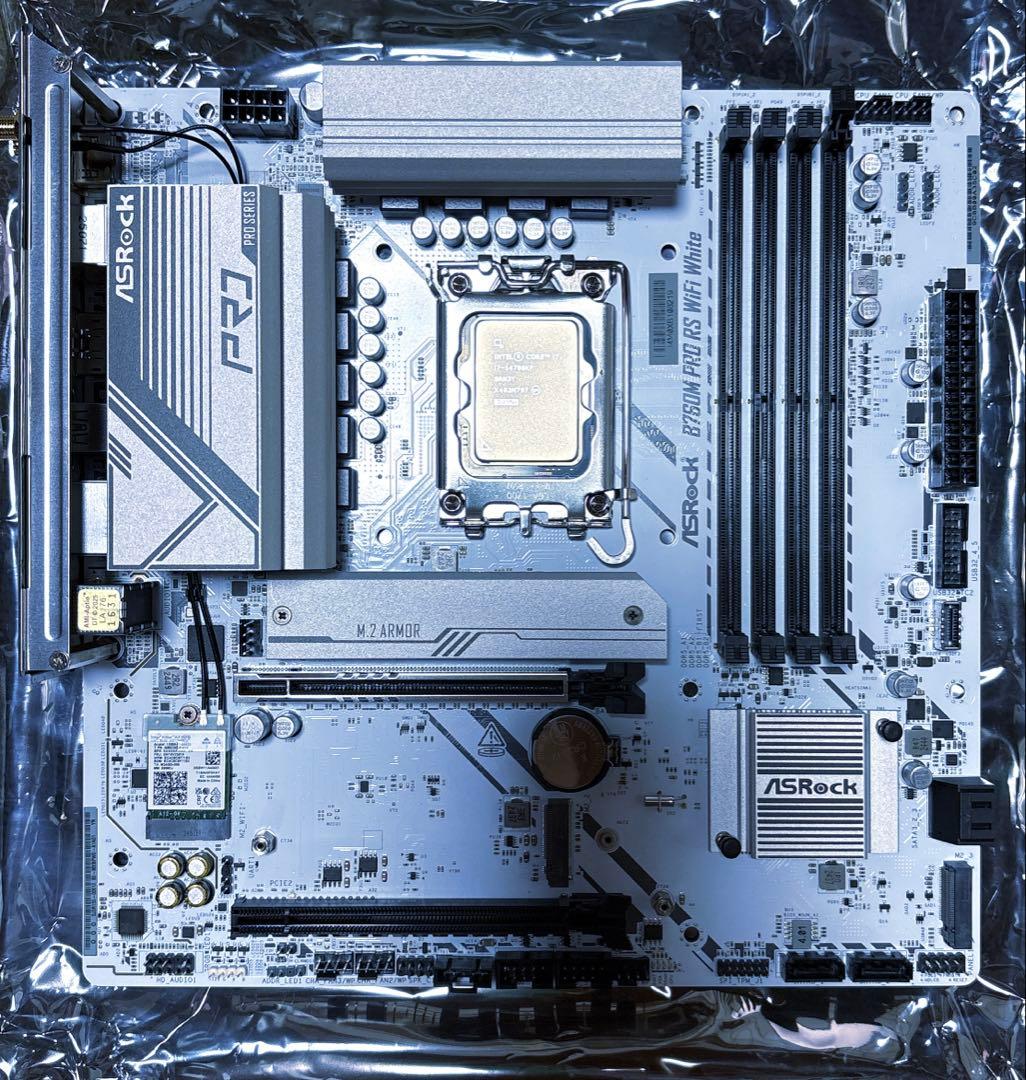 【動作品美品】intel i7 14700kf＋b760m pro RSWiFi