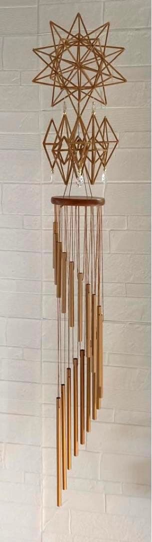 大型ヒンメリ✳︎キャラメルブラウン✳︎ビッグスターボール・ウィンドチャイム