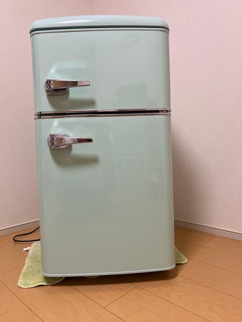 ノンフロン冷凍冷蔵庫 81L PRR-082D ライトグリーン一人暮らし用2ドア