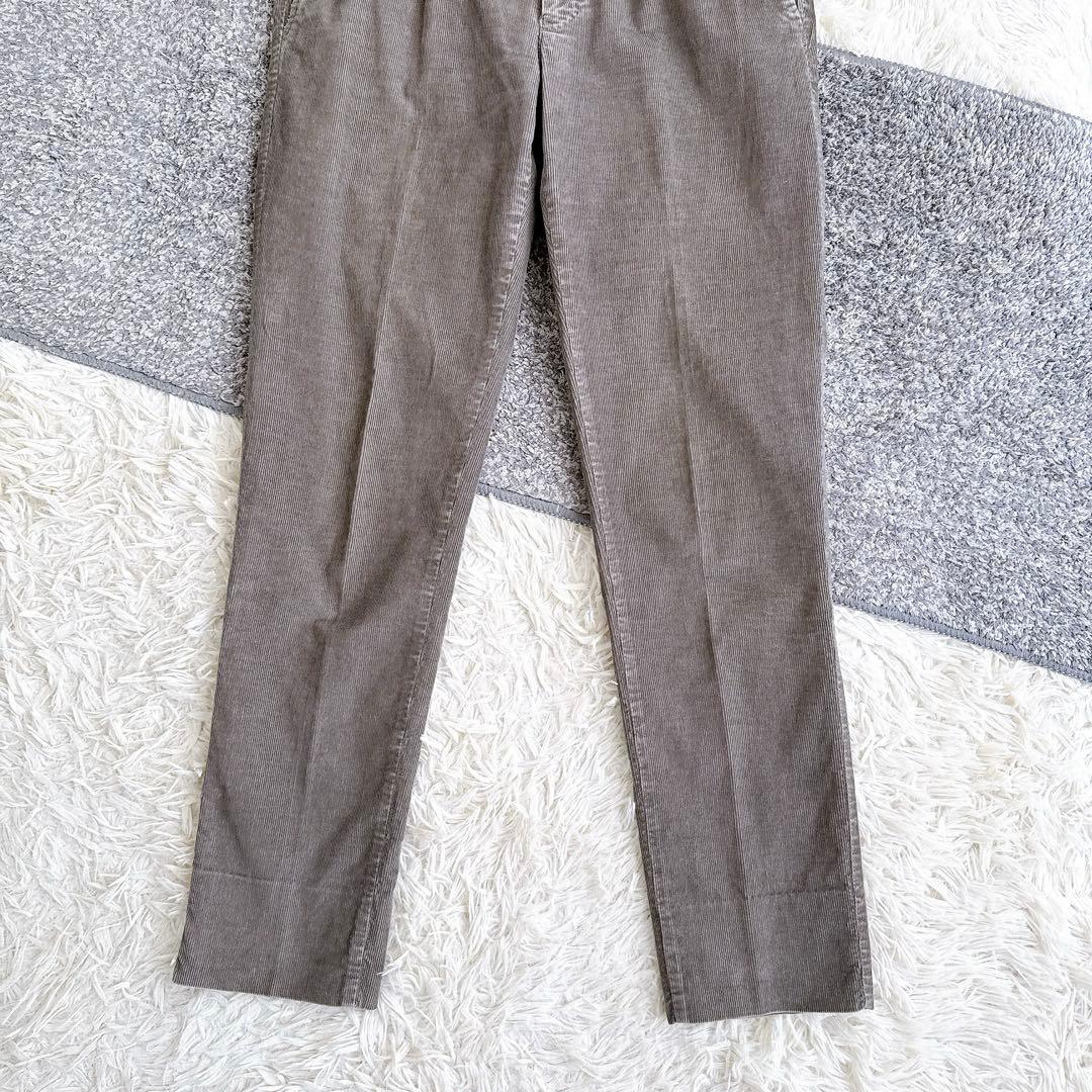 PT01 BEAMS F スリムフィット コーデュロイ　スラックス グレージュ