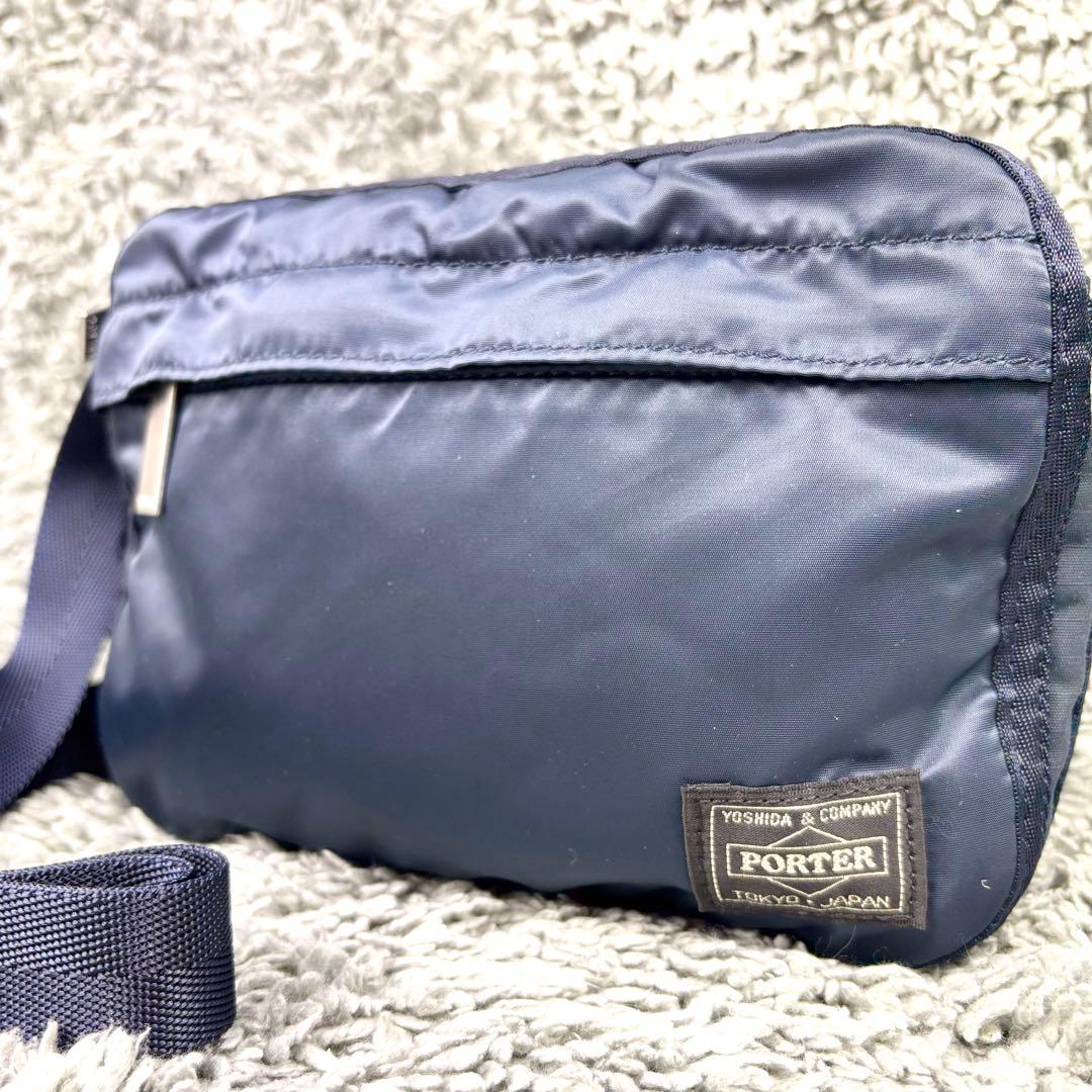 【未使用級】ポーター　吉田カバン　フレーム ショルダーバッグ　ネイビー