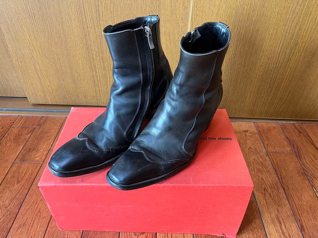 初期around the shoes YSL ジョニー木型同型 ヒールブーツ