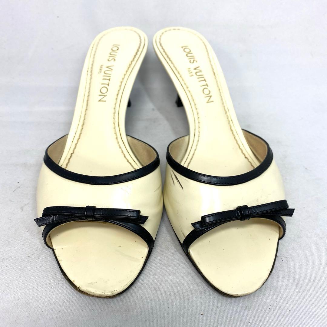 ルイヴィトン　エクリュ　リボン　ミュール　サイズ表記「38」24センチ