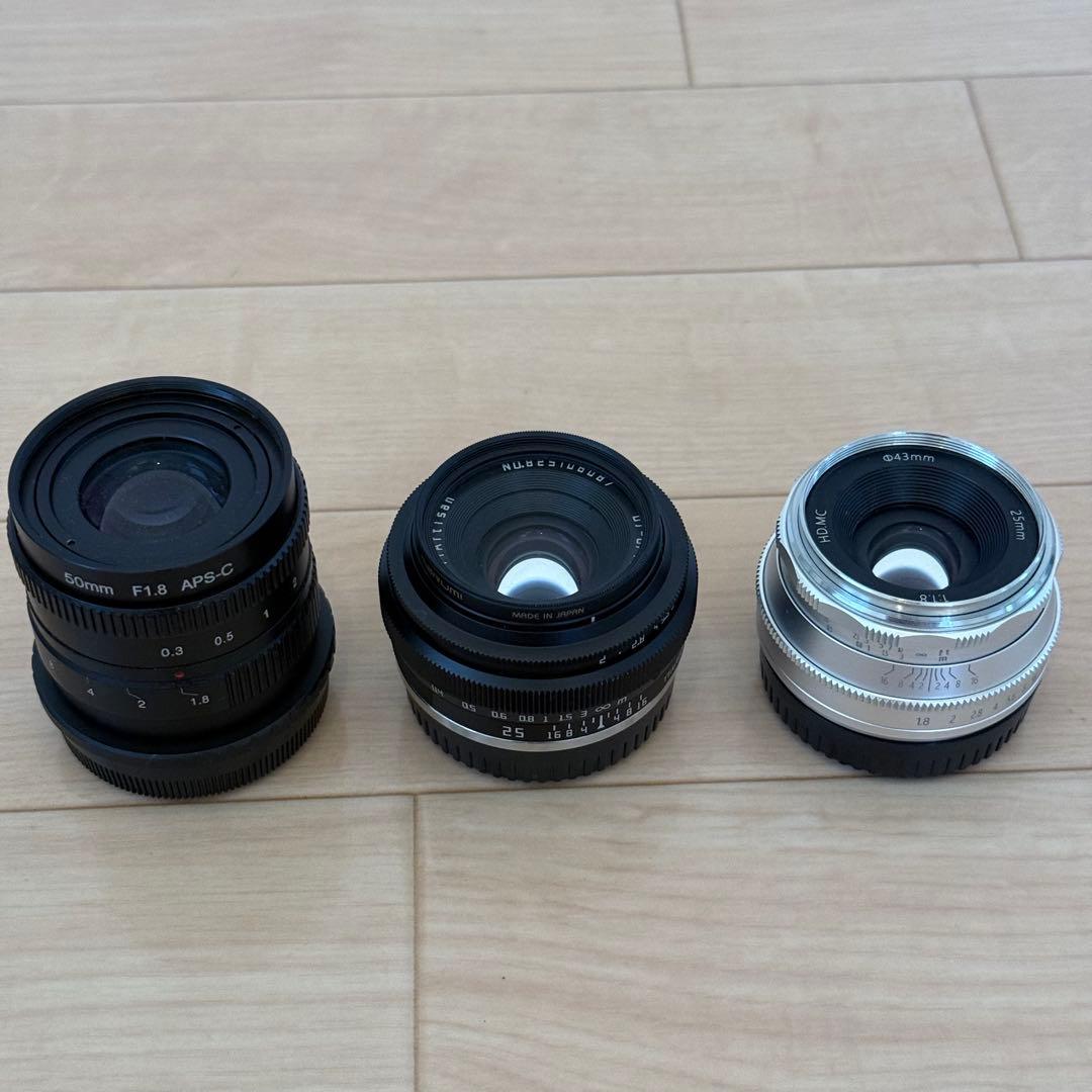 富士フイルムXマウント MF 単焦点レンズ３本セット