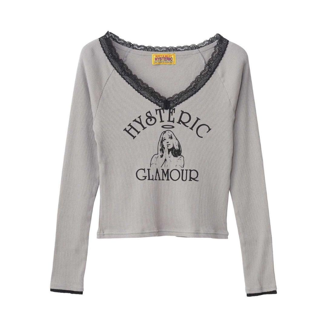 HYSTERIC GLAMOUR グレー長袖Tシャツ