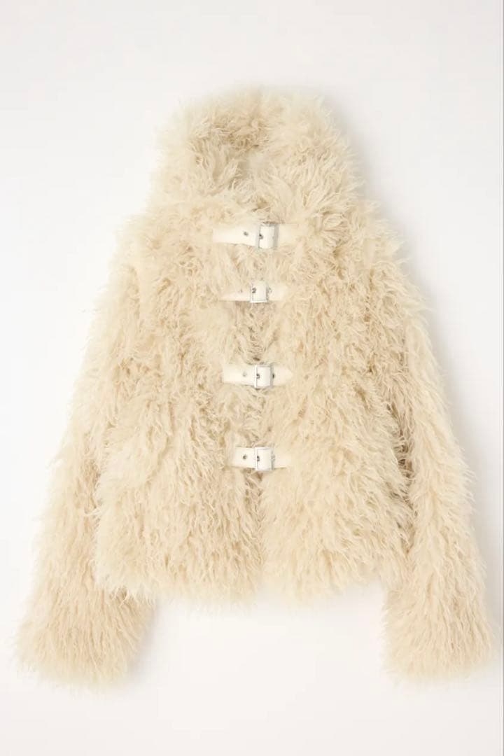 LAGUA GEM LONG FAUX FUR BELTED ジャケット