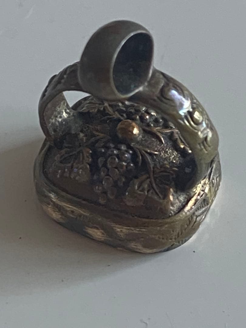 希少！アンティークのグリーンアゲート／インタリオ付きフォブシール