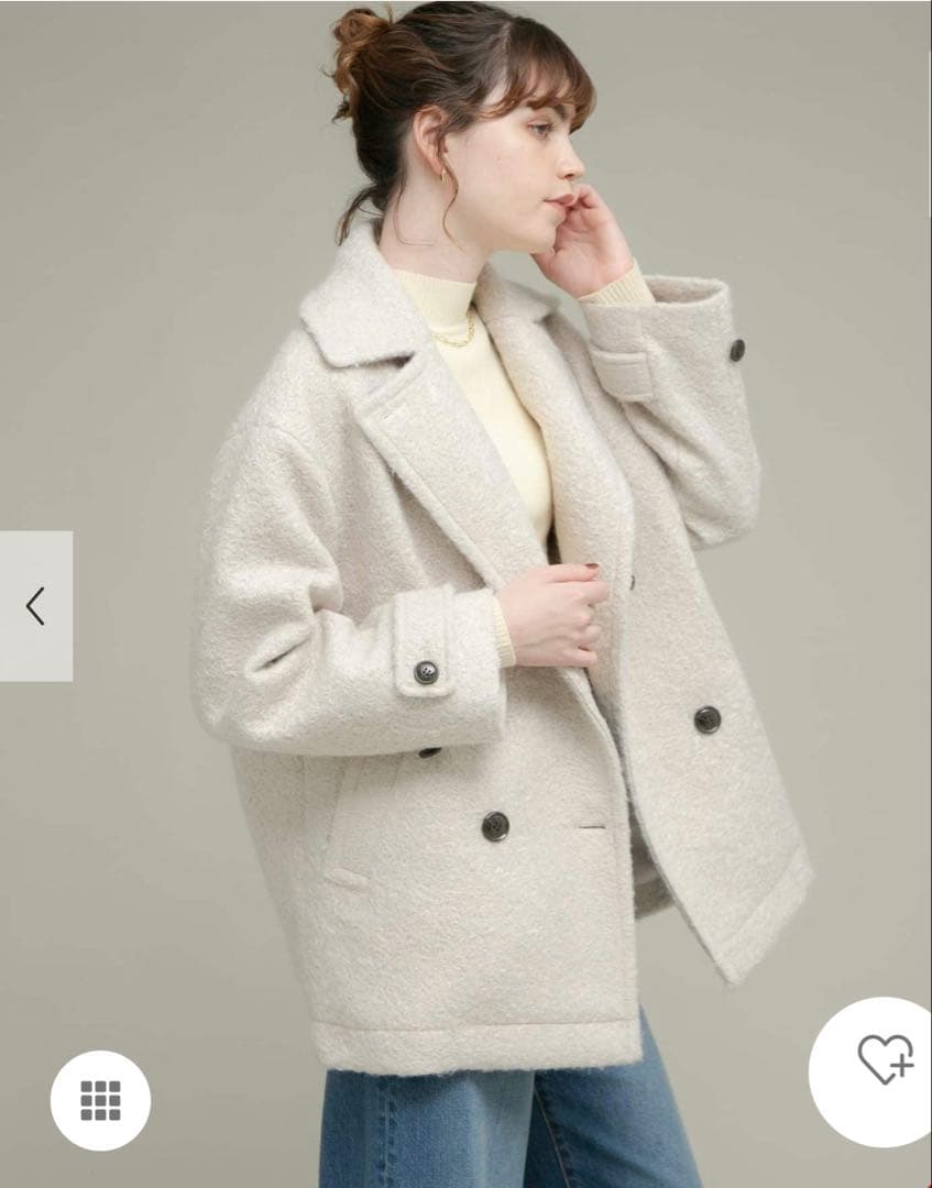 ウールライクカーリーシャギーコクーンコート