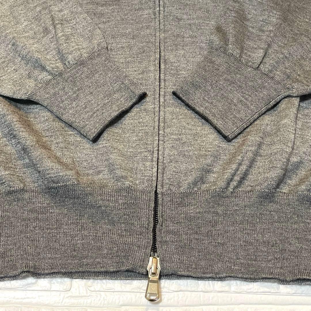 ①ブルネロクチネリ カシミヤシルク ダブルジップカーディガン ドライバーズニット