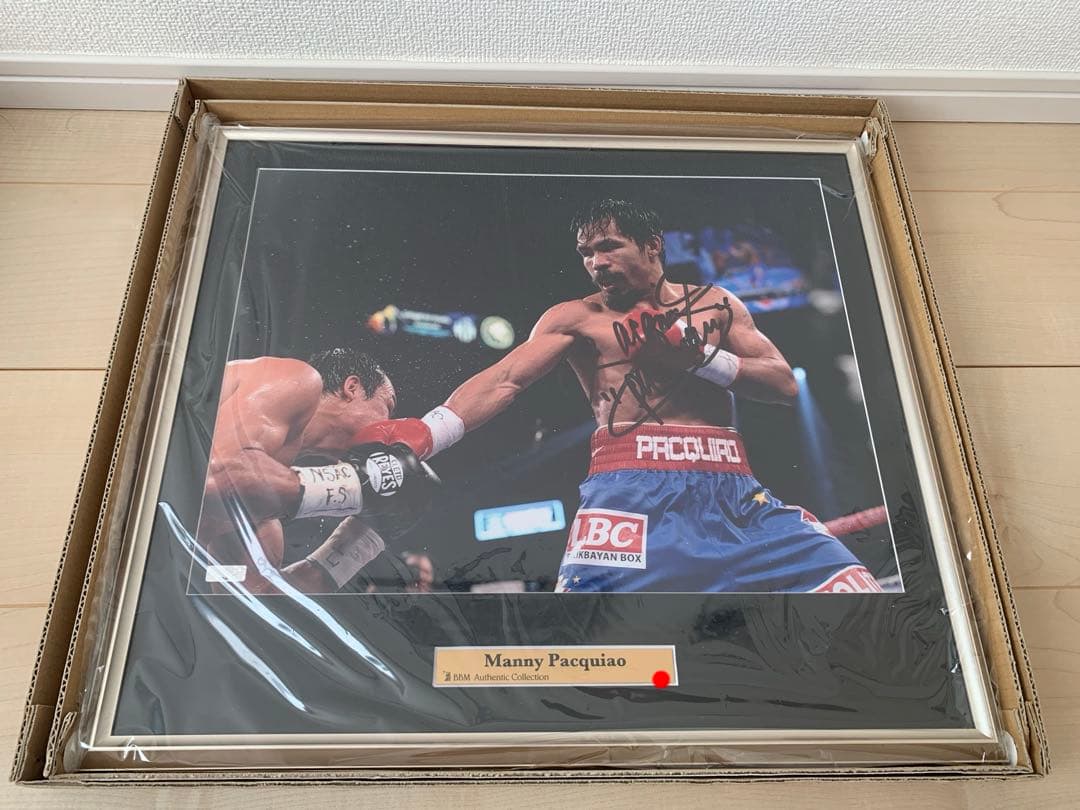 マニー パッキャオ　直筆サイン　パネル
