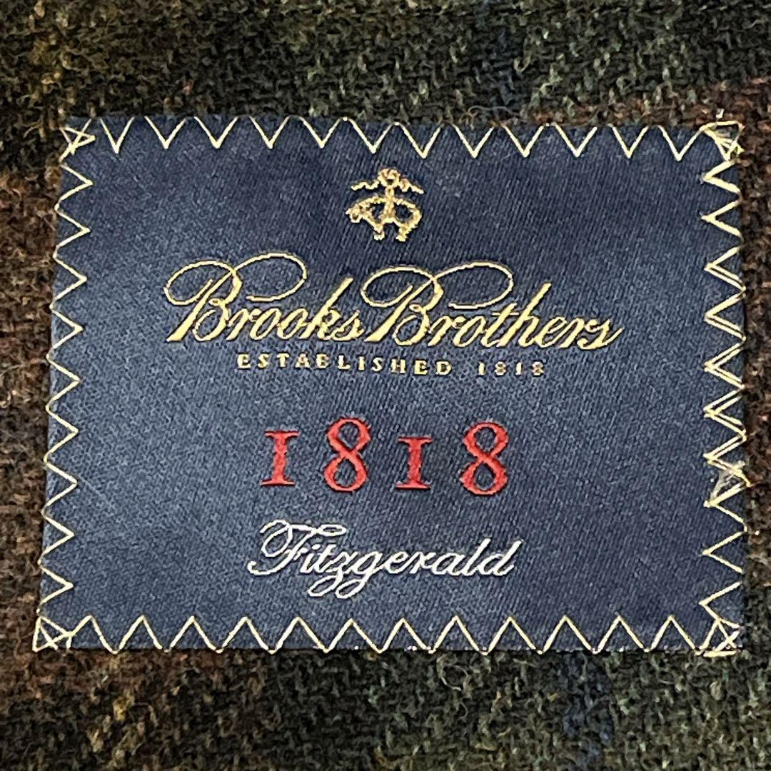 ブルックスブラザーズ　エルボー牛革パッチ　チェック テーラードジャケット L相当