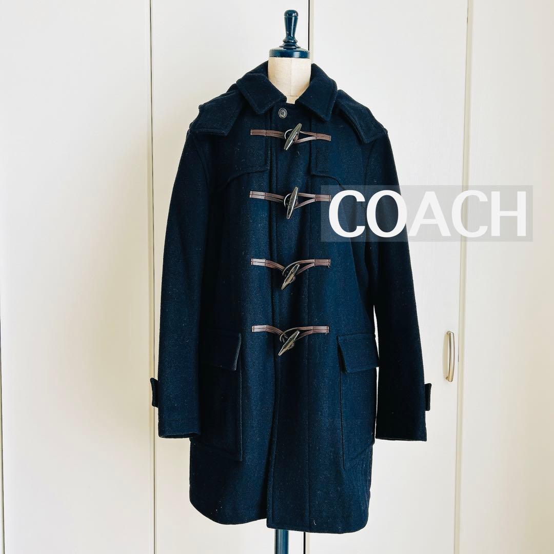 COACH ネイビー ダッフルコート コーチ ネイビーブルー