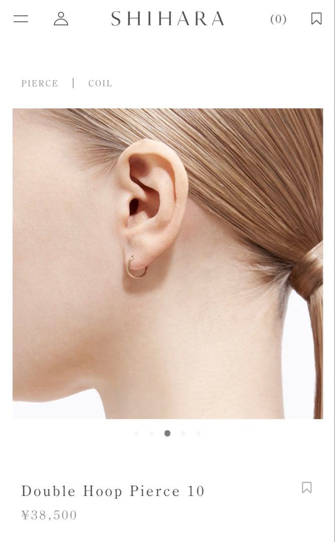 SHIHARA Double Hoop Pierce 10 シハラ