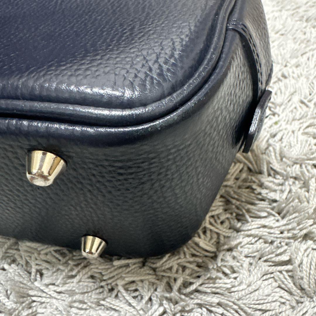 Rene ルネ 定番ハンドバッグ　ネイビー　ウォレット付き