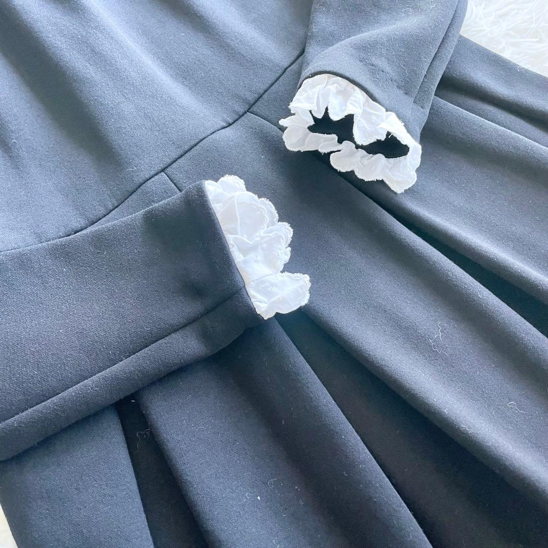 美品✨現行✨ツルバイマリコオイカワ　ワンピース　レースカラー　長袖　フリル　36