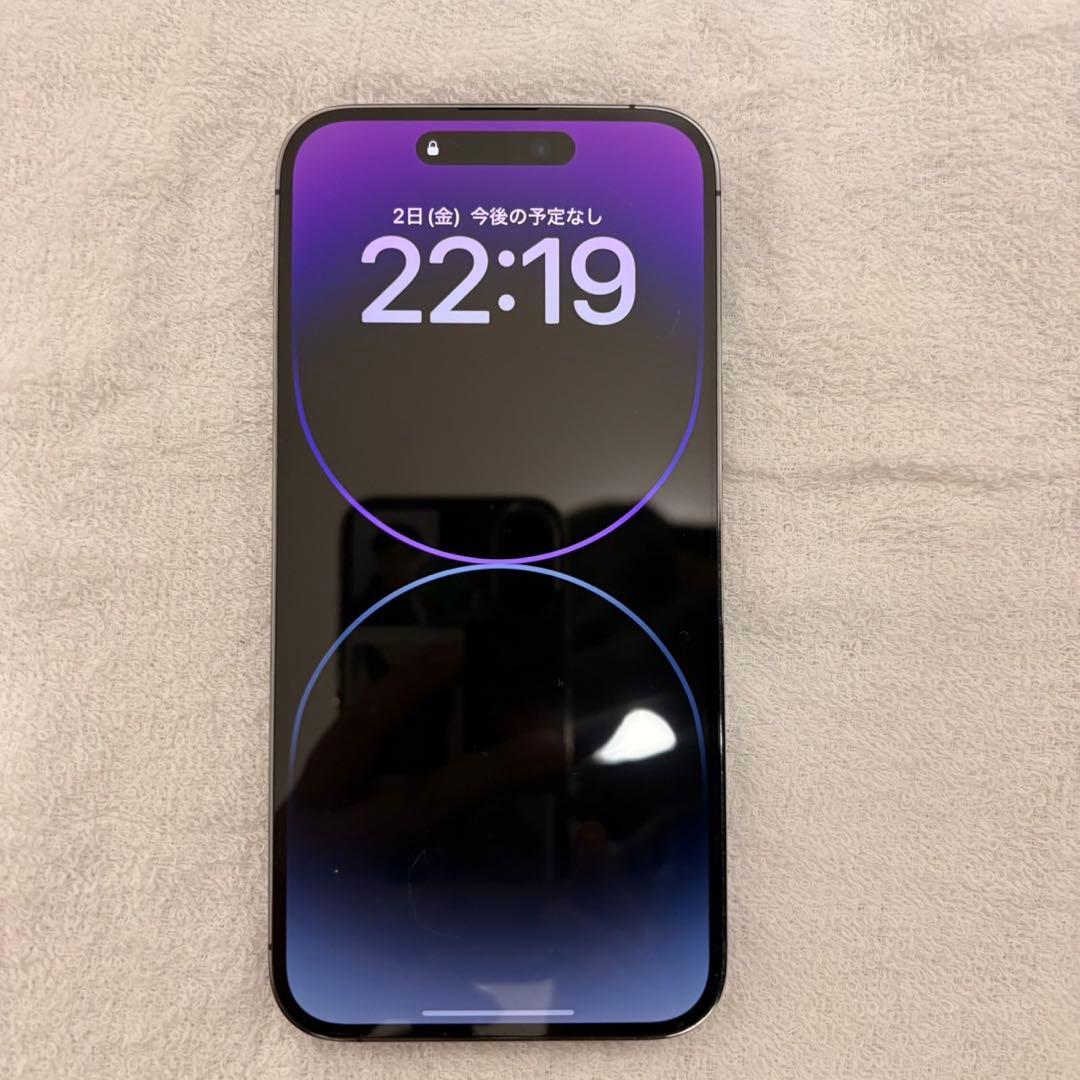 【美品】Apple iPhone 14 Pro Max ディープパープル 本体