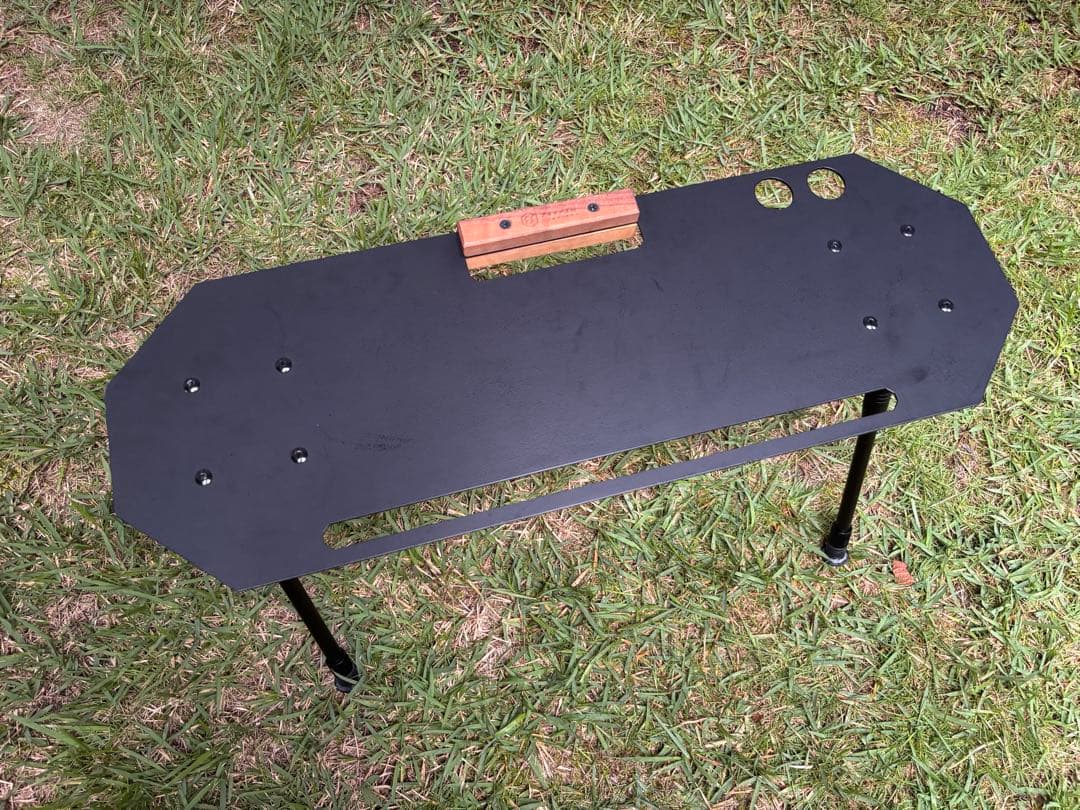 アイアン工房　サイドテーブル　キャンプ　テーブル　高さ調整